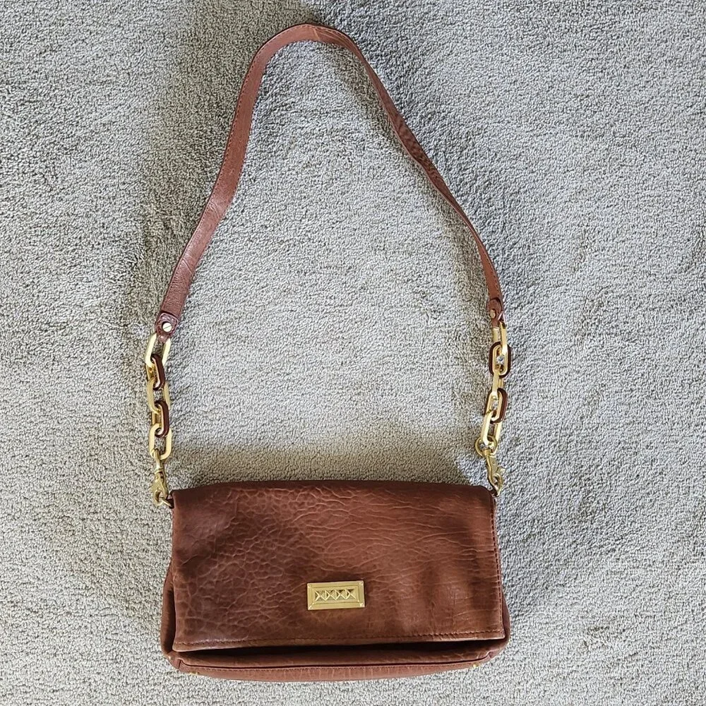 Tory Burch caramel/brown leather transformer bucket/ shoulder big bag